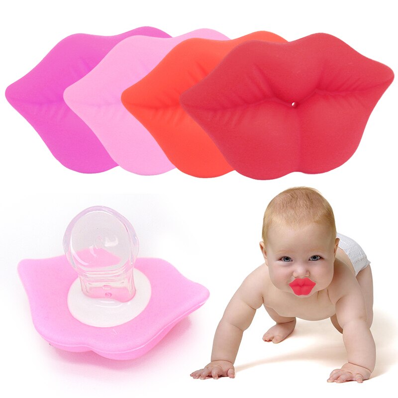 Lips Pacifier Funny Kissing Lips Design